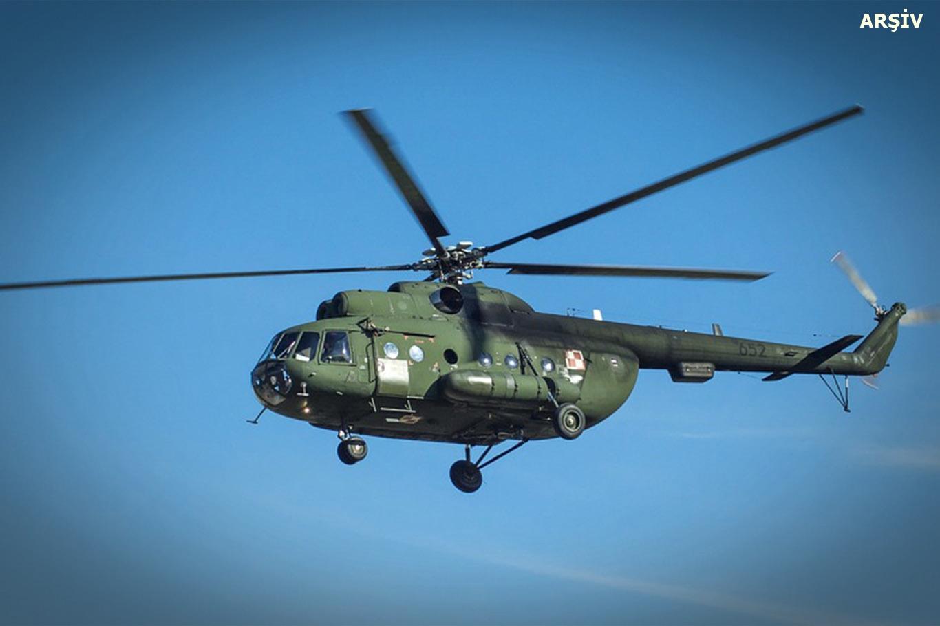 Kazakistan'da helikopter düştü